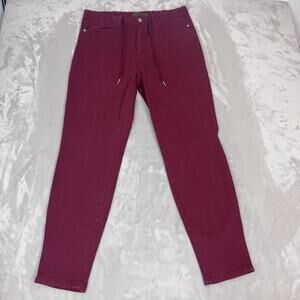 Judy Blue Jeans Womens 13/31 High Waisted‎ Crimson Pull On Jogger Pants Casual